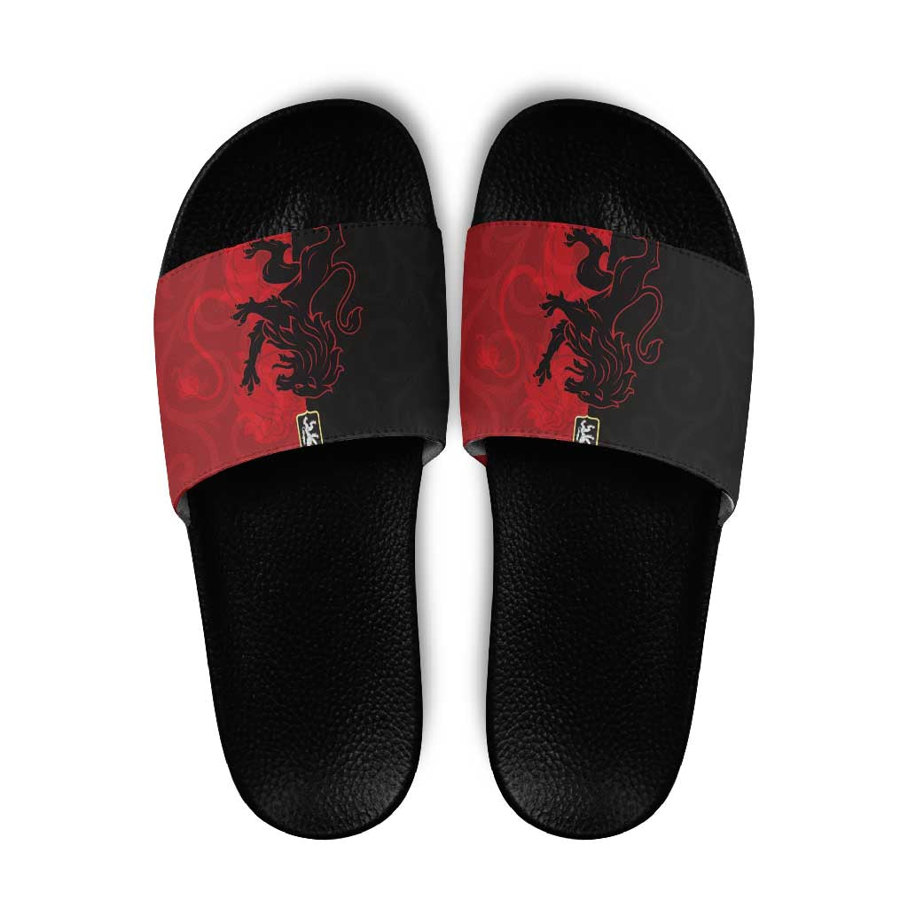 Italy Aosta Valley Slide Sandals Emblem With Flag Style LT19
