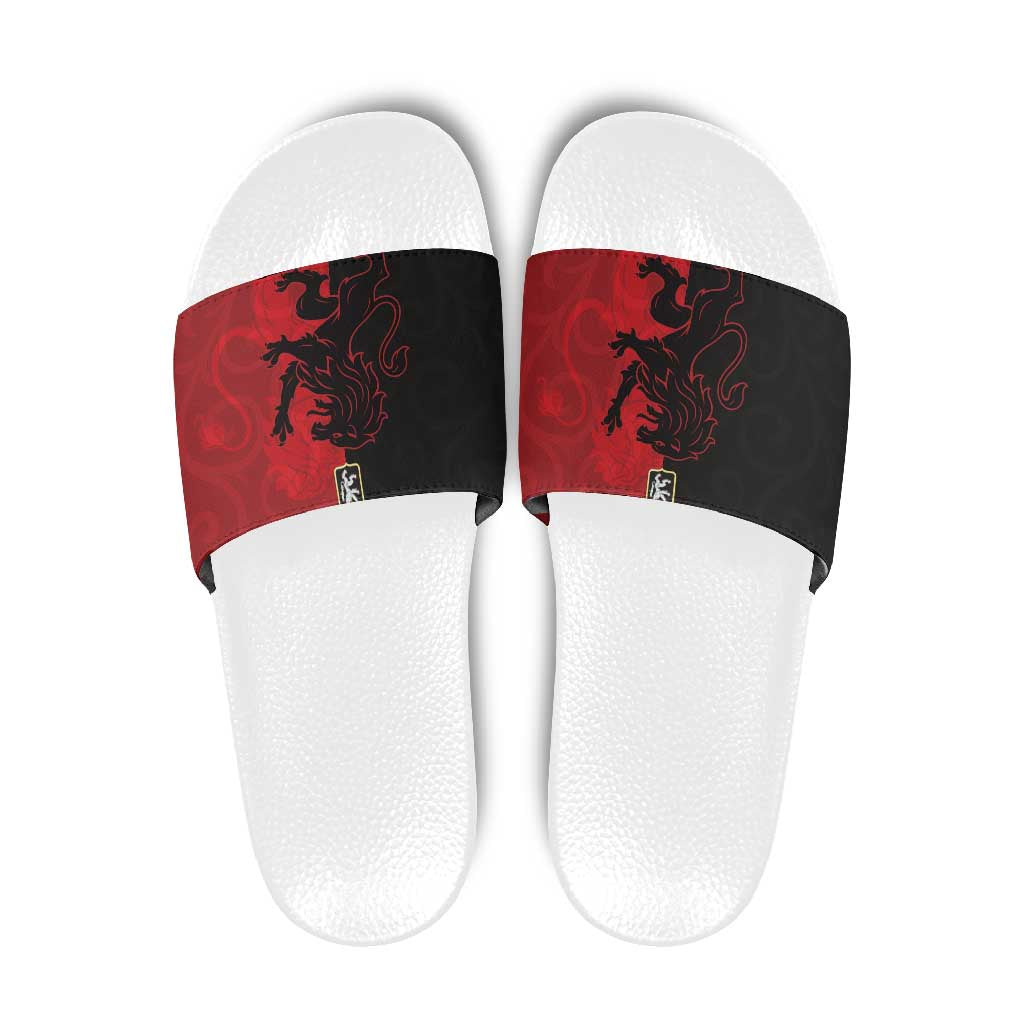 Italy Aosta Valley Slide Sandals Emblem With Flag Style LT19