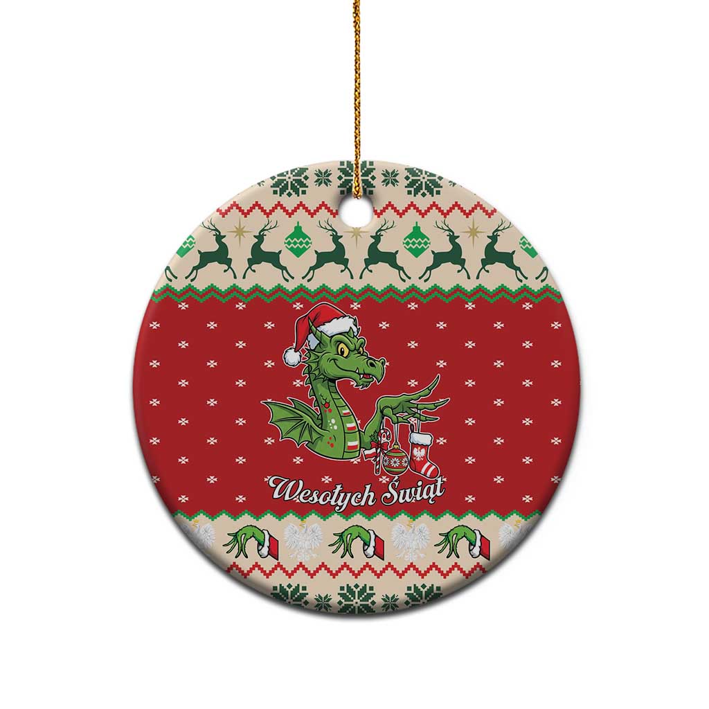 Poland Dinosaur Christmas Ceramic Ornament Polish Smok Wawelski Weso?ych Swiat LT19