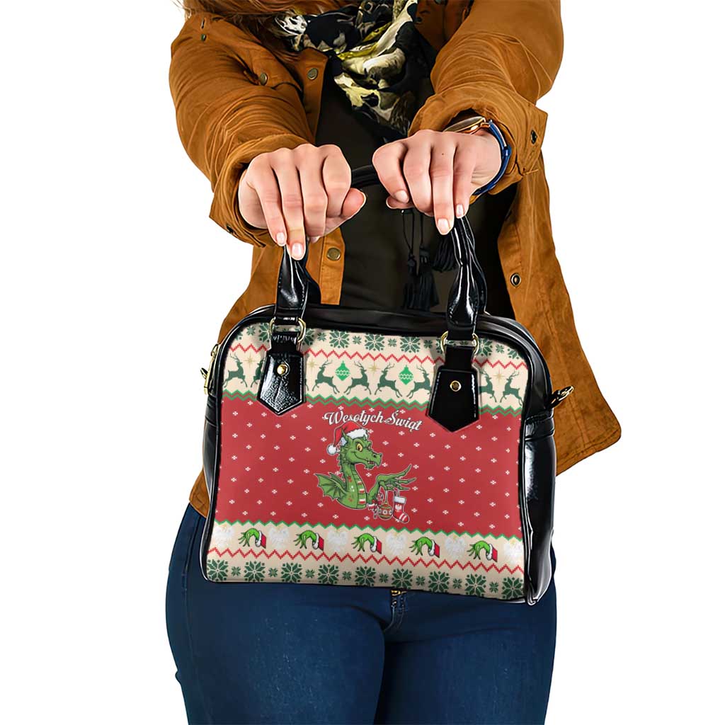Poland Dinosaur Christmas Shoulder Handbag Polish Smok Wawelski Weso?ych Swiat LT19