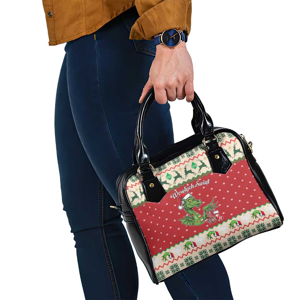 Poland Dinosaur Christmas Shoulder Handbag Polish Smok Wawelski Weso?ych Swiat LT19