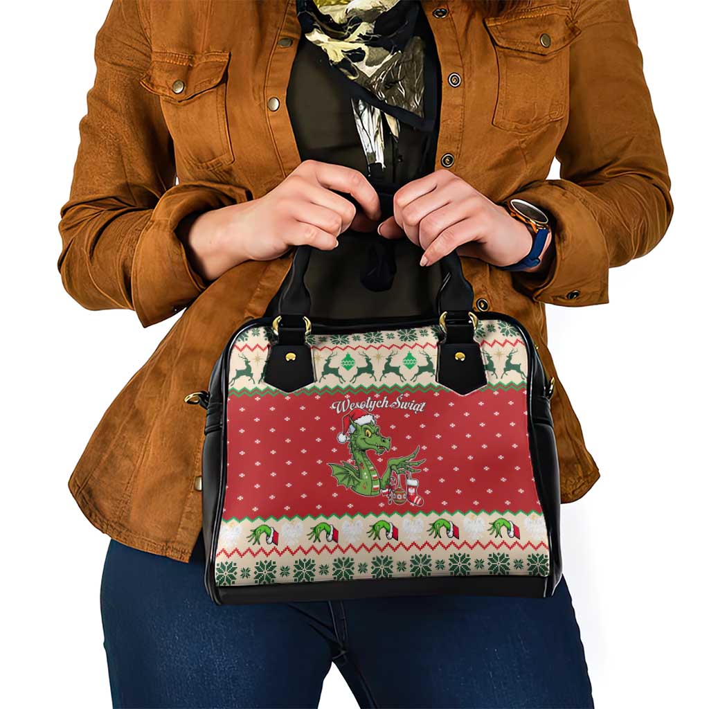 Poland Dinosaur Christmas Shoulder Handbag Polish Smok Wawelski Weso?ych Swiat LT19