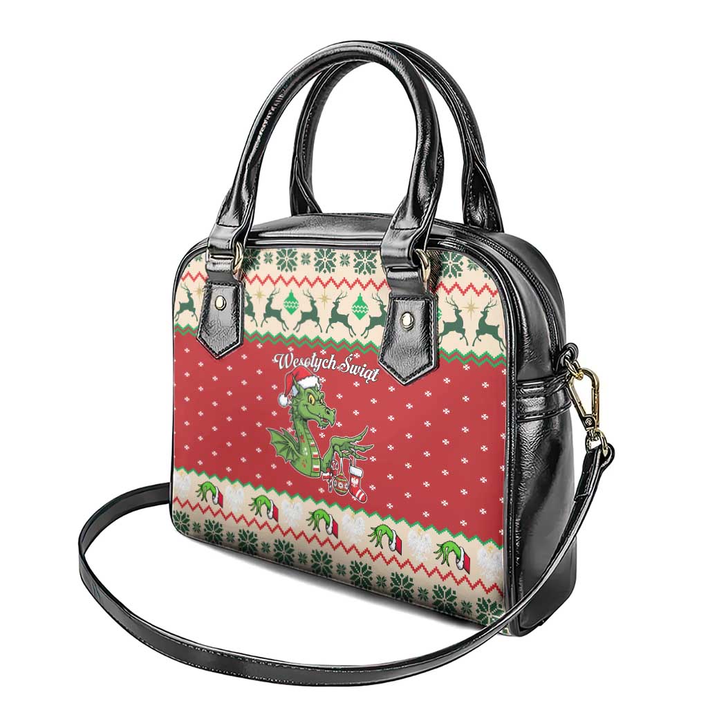 Poland Dinosaur Christmas Shoulder Handbag Polish Smok Wawelski Weso?ych Swiat LT19