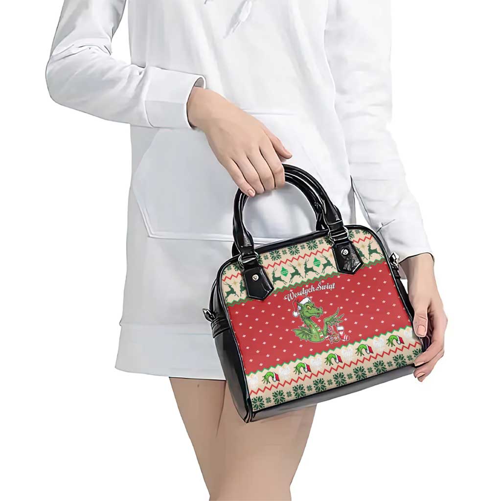 Poland Dinosaur Christmas Shoulder Handbag Polish Smok Wawelski Weso?ych Swiat LT19