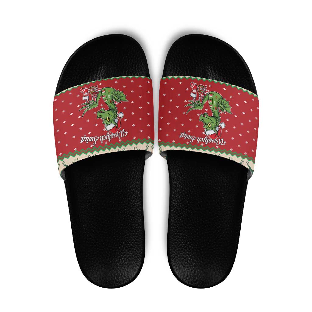 Poland Dinosaur Christmas Slide Sandals Polish Smok Wawelski Weso?ych Swiat LT19