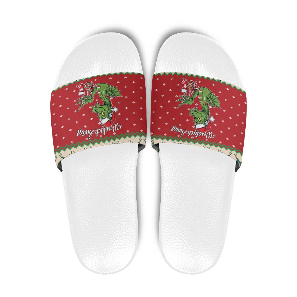 Poland Dinosaur Christmas Slide Sandals Polish Smok Wawelski Weso?ych Swiat LT19