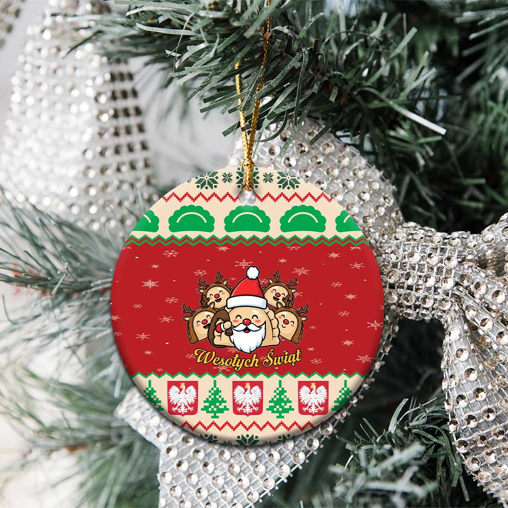 Poland Christmas Ceramic Ornament Pierogi Mascot Santa Claus Weso?ych Swiat LT19