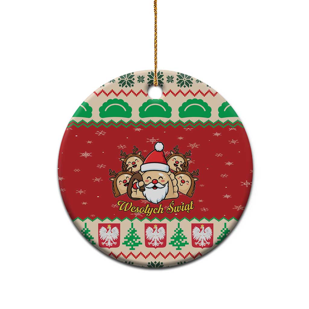 Poland Christmas Ceramic Ornament Pierogi Mascot Santa Claus Weso?ych Swiat LT19