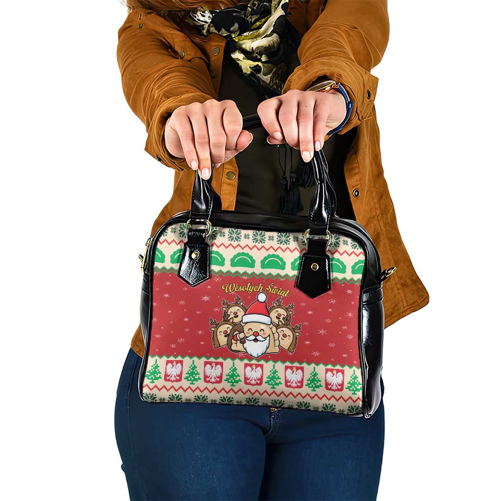 Poland Christmas Shoulder Handbag Pierogi Mascot Santa Claus Weso?ych Swiat LT19