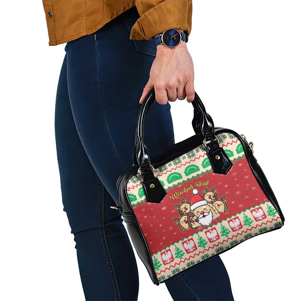 Poland Christmas Shoulder Handbag Pierogi Mascot Santa Claus Weso?ych Swiat LT19