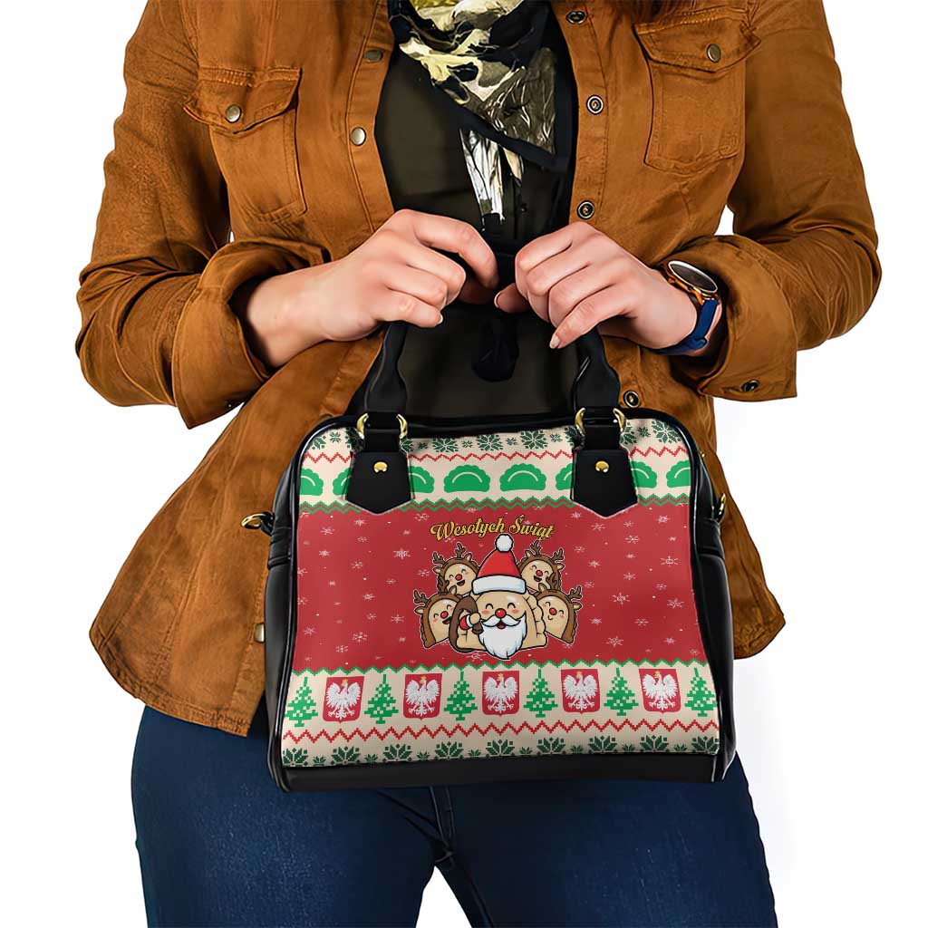 Poland Christmas Shoulder Handbag Pierogi Mascot Santa Claus Weso?ych Swiat LT19