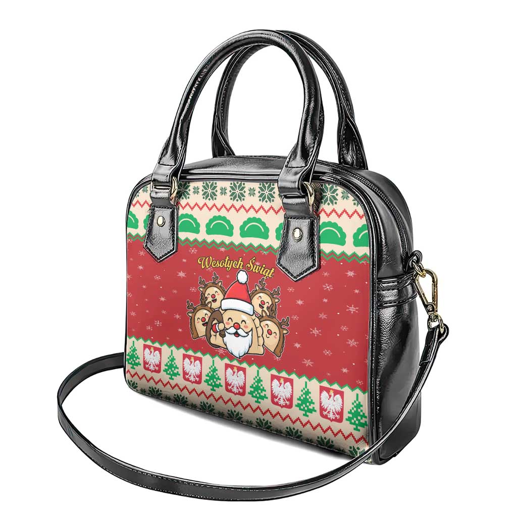 Poland Christmas Shoulder Handbag Pierogi Mascot Santa Claus Weso?ych Swiat LT19