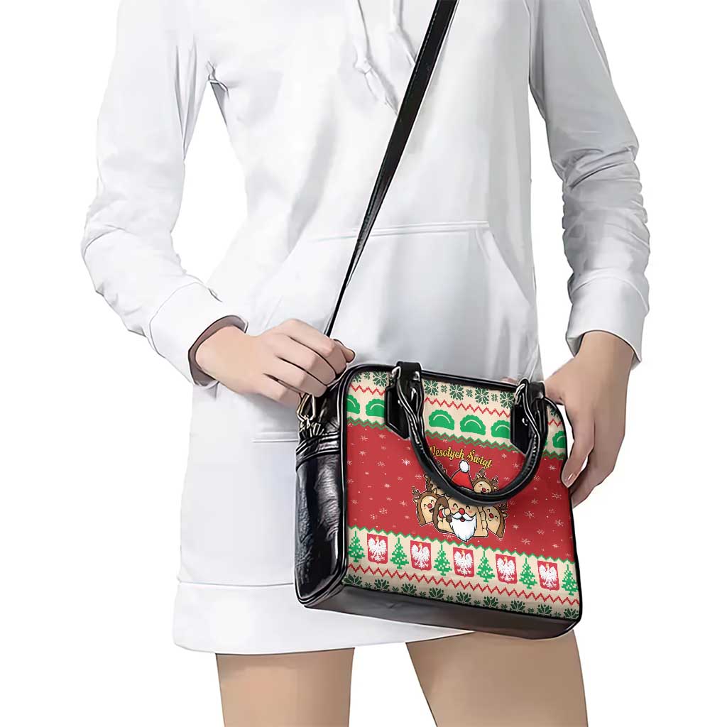 Poland Christmas Shoulder Handbag Pierogi Mascot Santa Claus Weso?ych Swiat LT19