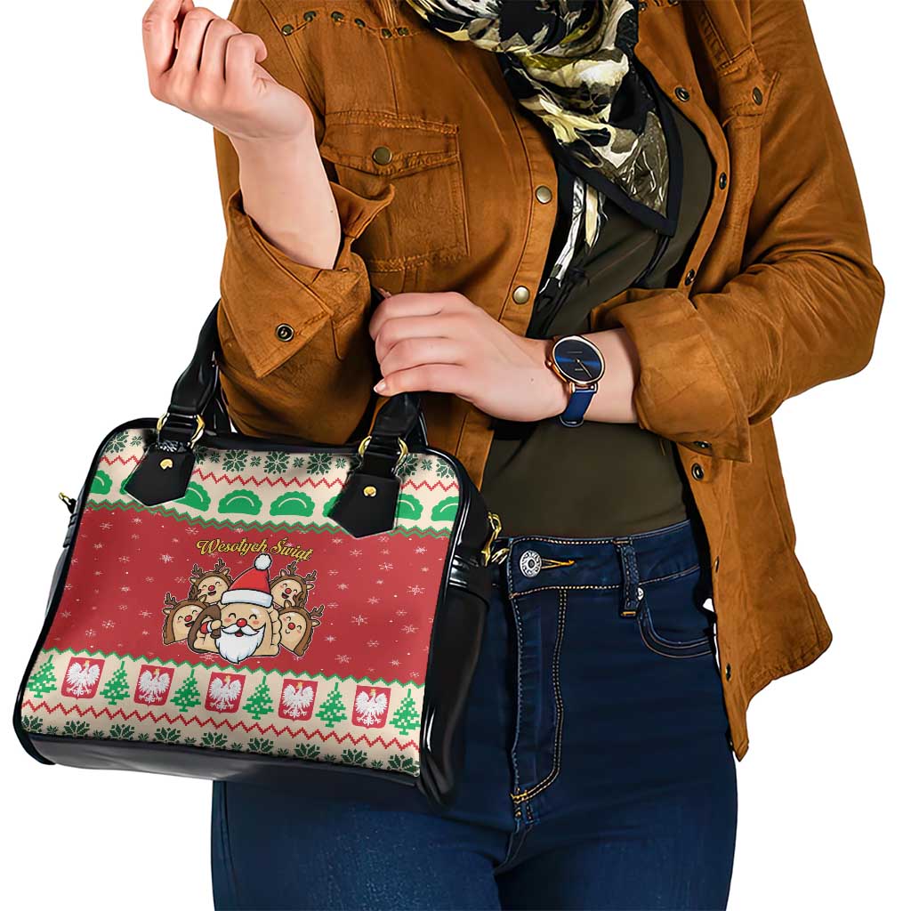 Poland Christmas Shoulder Handbag Pierogi Mascot Santa Claus Weso?ych Swiat LT19
