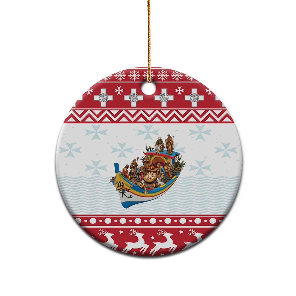 Malta Christmas Ceramic Ornament Presepju Nativity Scene on Luzzu Boat LT19