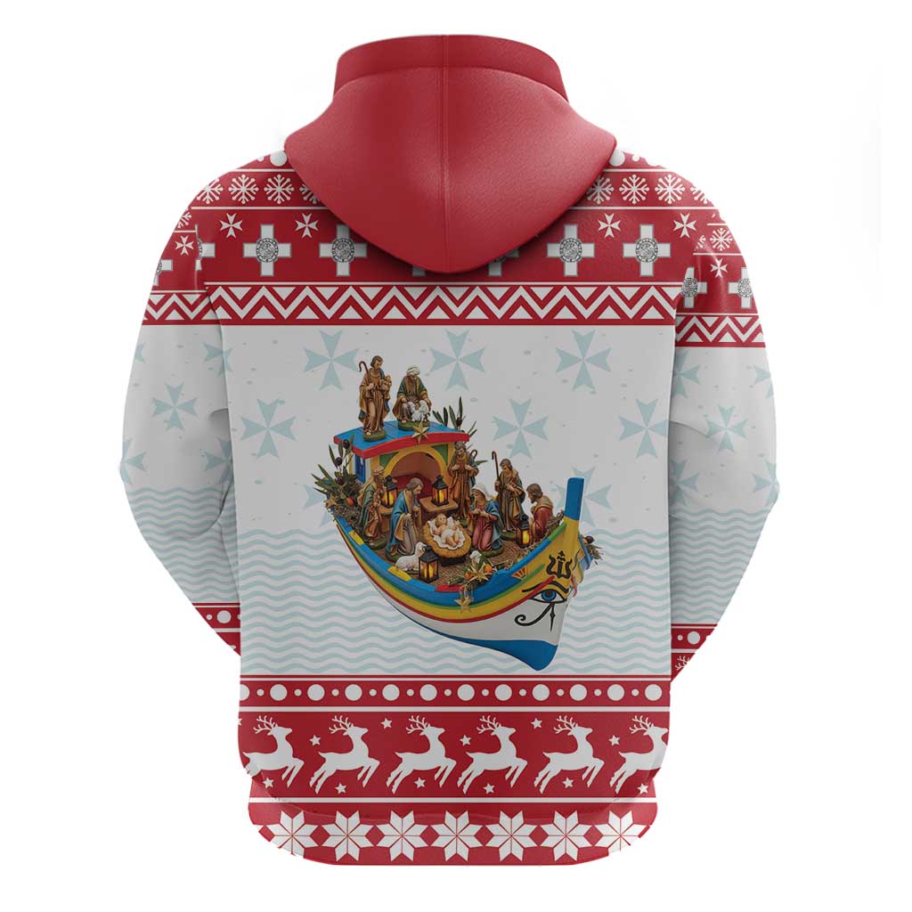 Malta Christmas Hoodie Presepju Nativity Scene on Luzzu Boat LT19