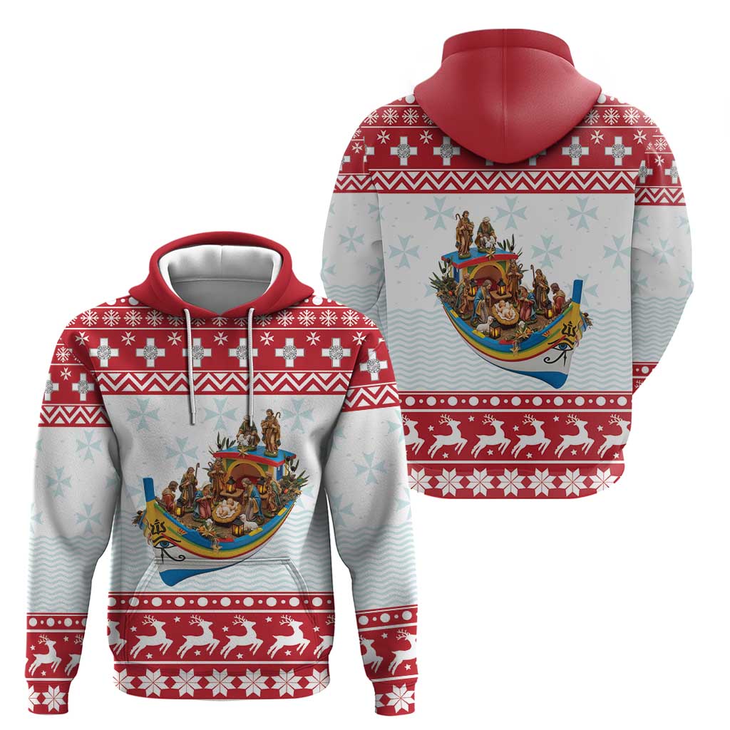 Malta Christmas Hoodie Presepju Nativity Scene on Luzzu Boat LT19