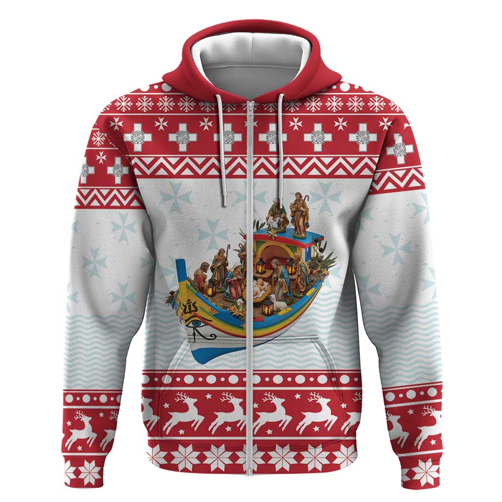 Malta Christmas Hoodie Presepju Nativity Scene on Luzzu Boat LT19