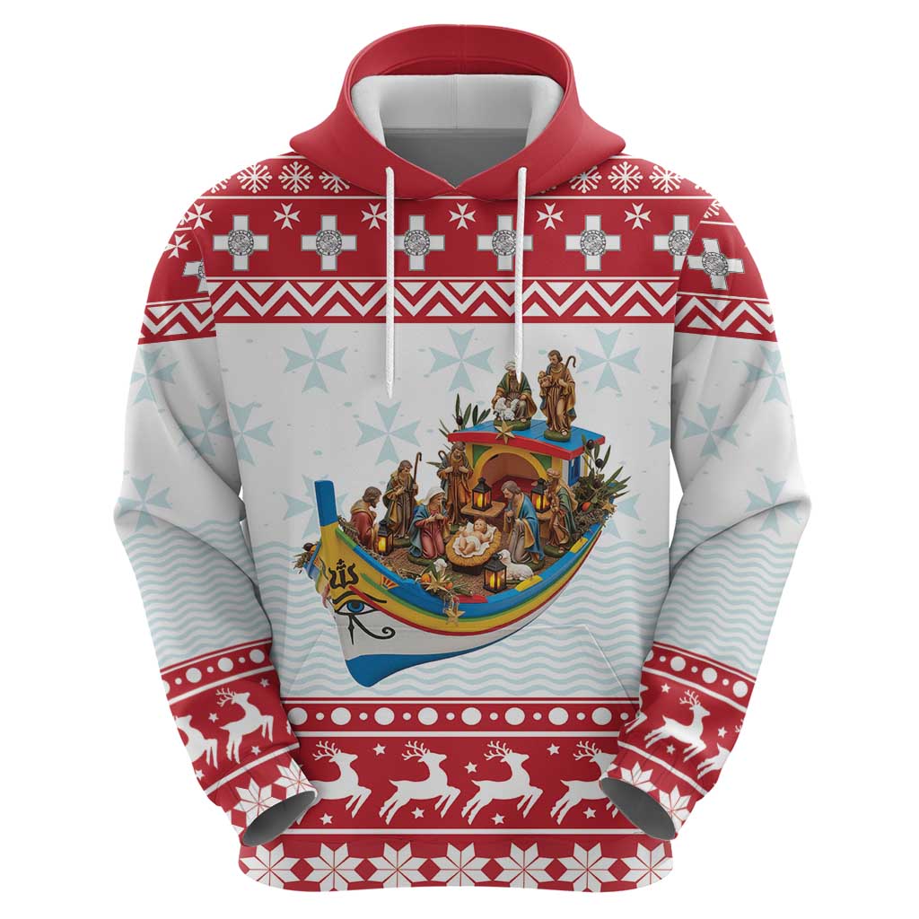 Malta Christmas Hoodie Presepju Nativity Scene on Luzzu Boat LT19