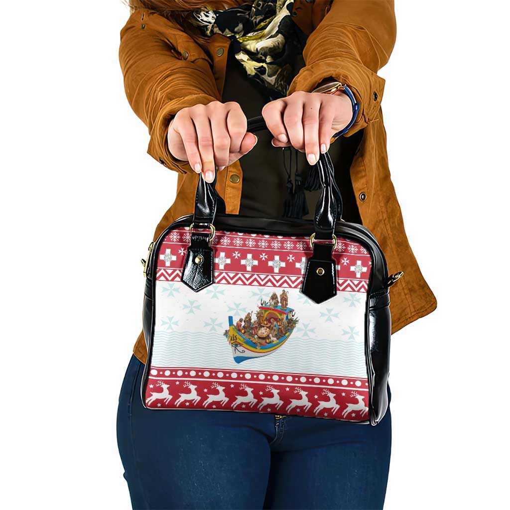 Malta Christmas Shoulder Handbag Presepju Nativity Scene on Luzzu Boat LT19