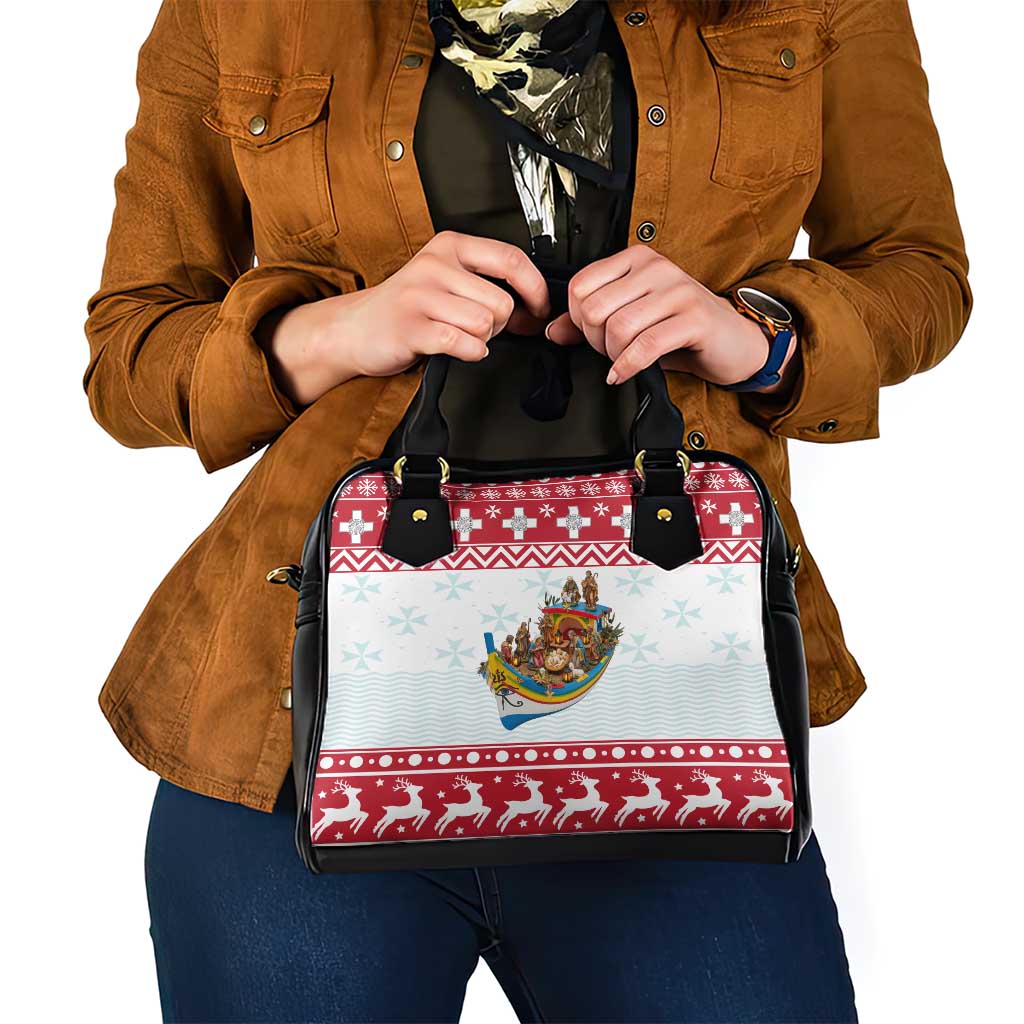 Malta Christmas Shoulder Handbag Presepju Nativity Scene on Luzzu Boat LT19
