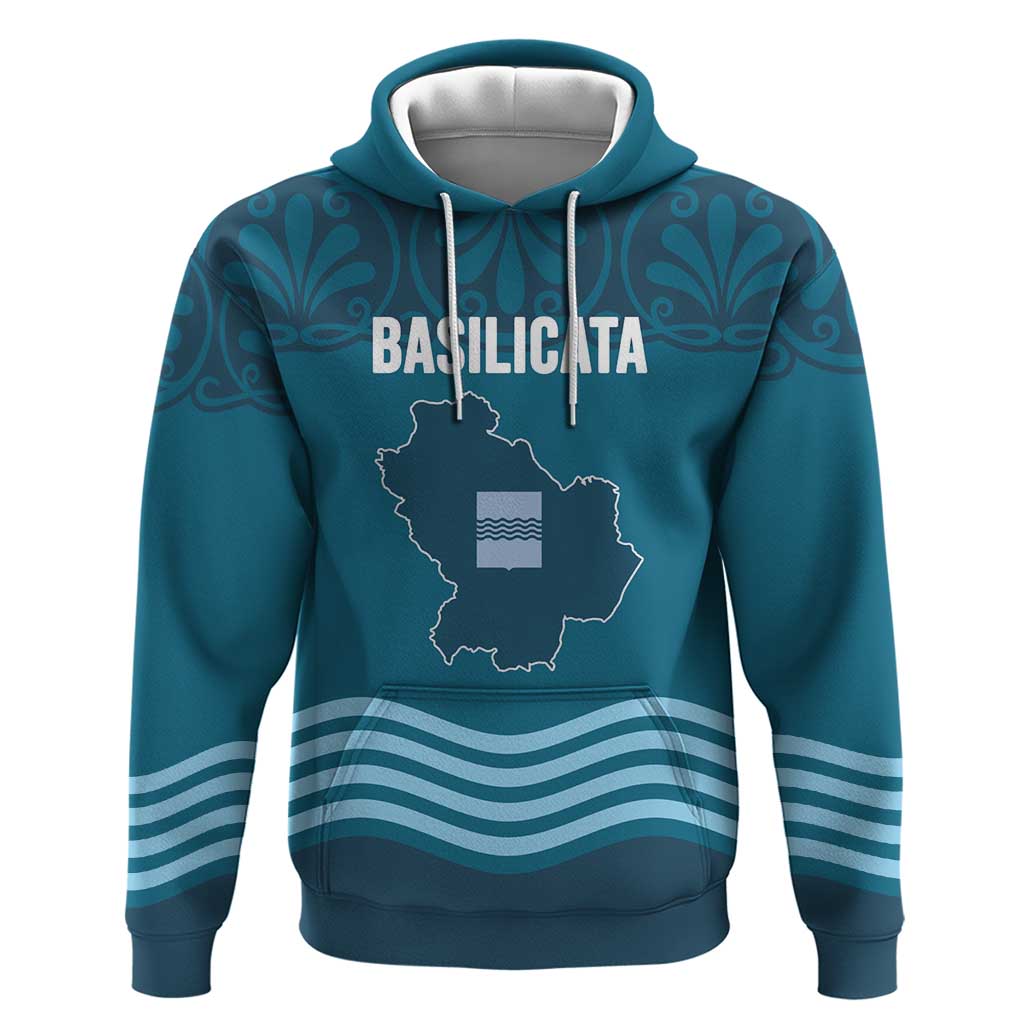 Italy Basilicata Hoodie Map With Flag Style LT19