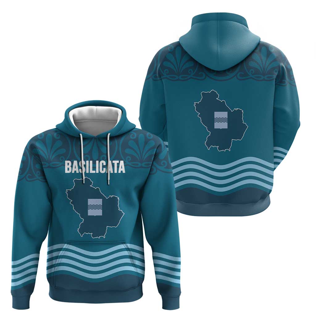 Italy Basilicata Hoodie Map With Flag Style LT19