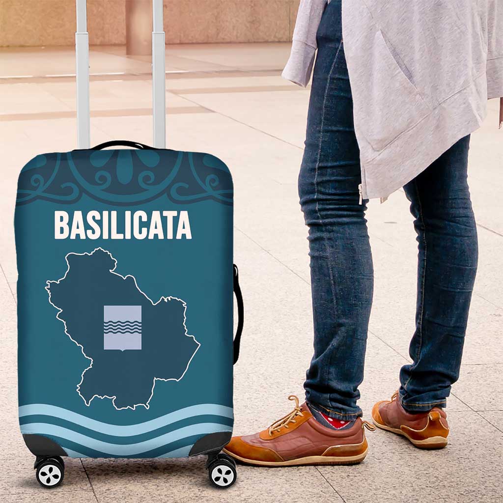 Italy Basilicata Luggage Cover Map With Flag Style LT19