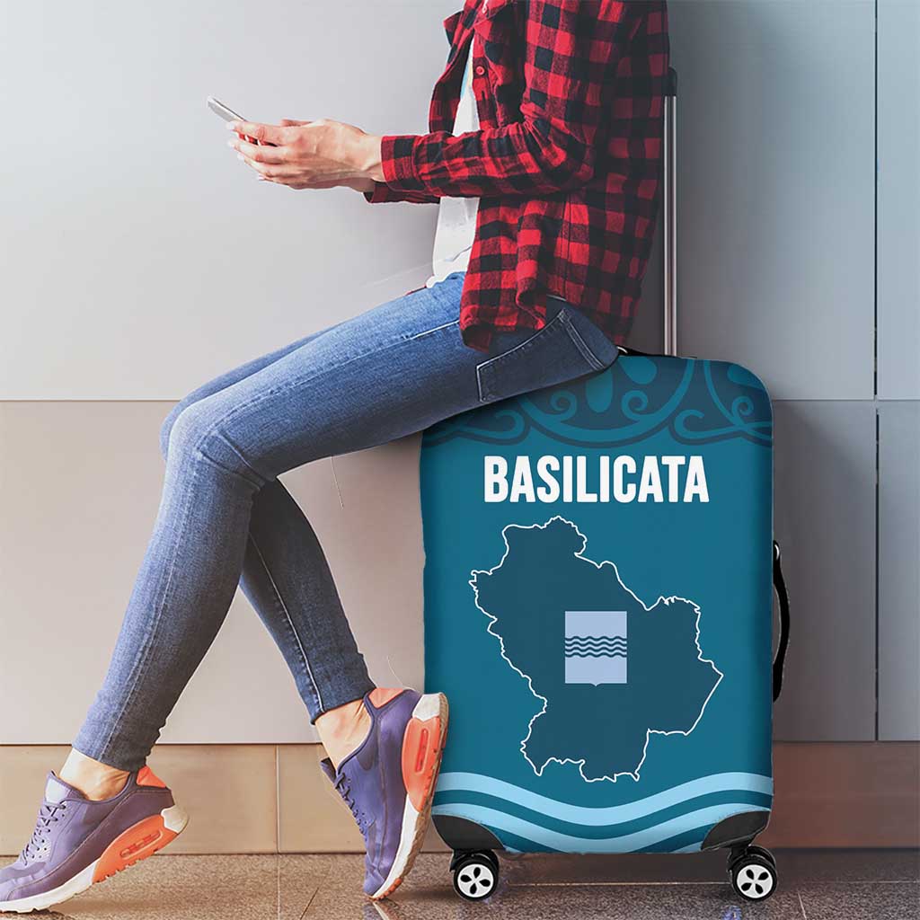 Italy Basilicata Luggage Cover Map With Flag Style LT19