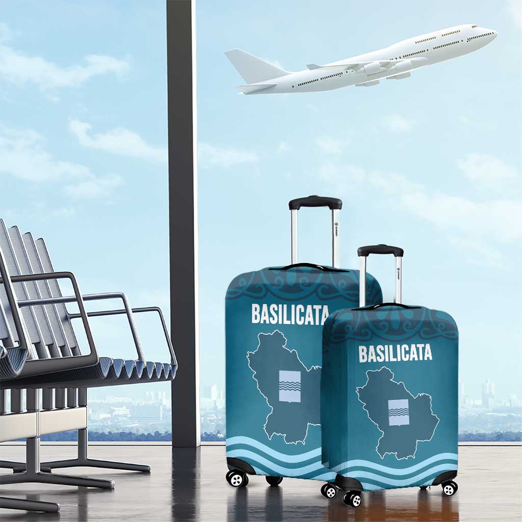 Italy Basilicata Luggage Cover Map With Flag Style LT19