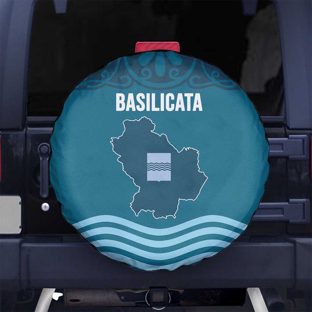 Italy Basilicata Spare Tire Cover Map With Flag Style LT19