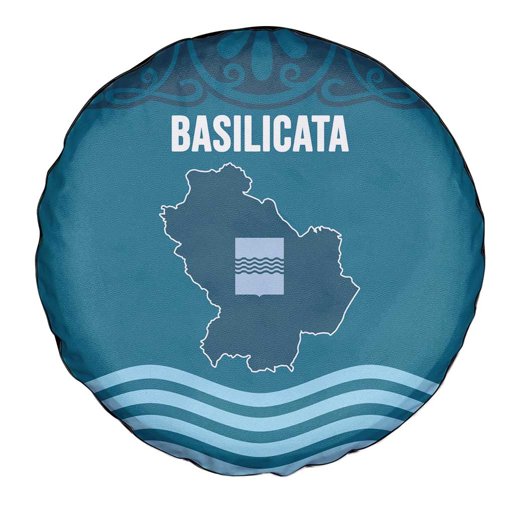 Italy Basilicata Spare Tire Cover Map With Flag Style LT19