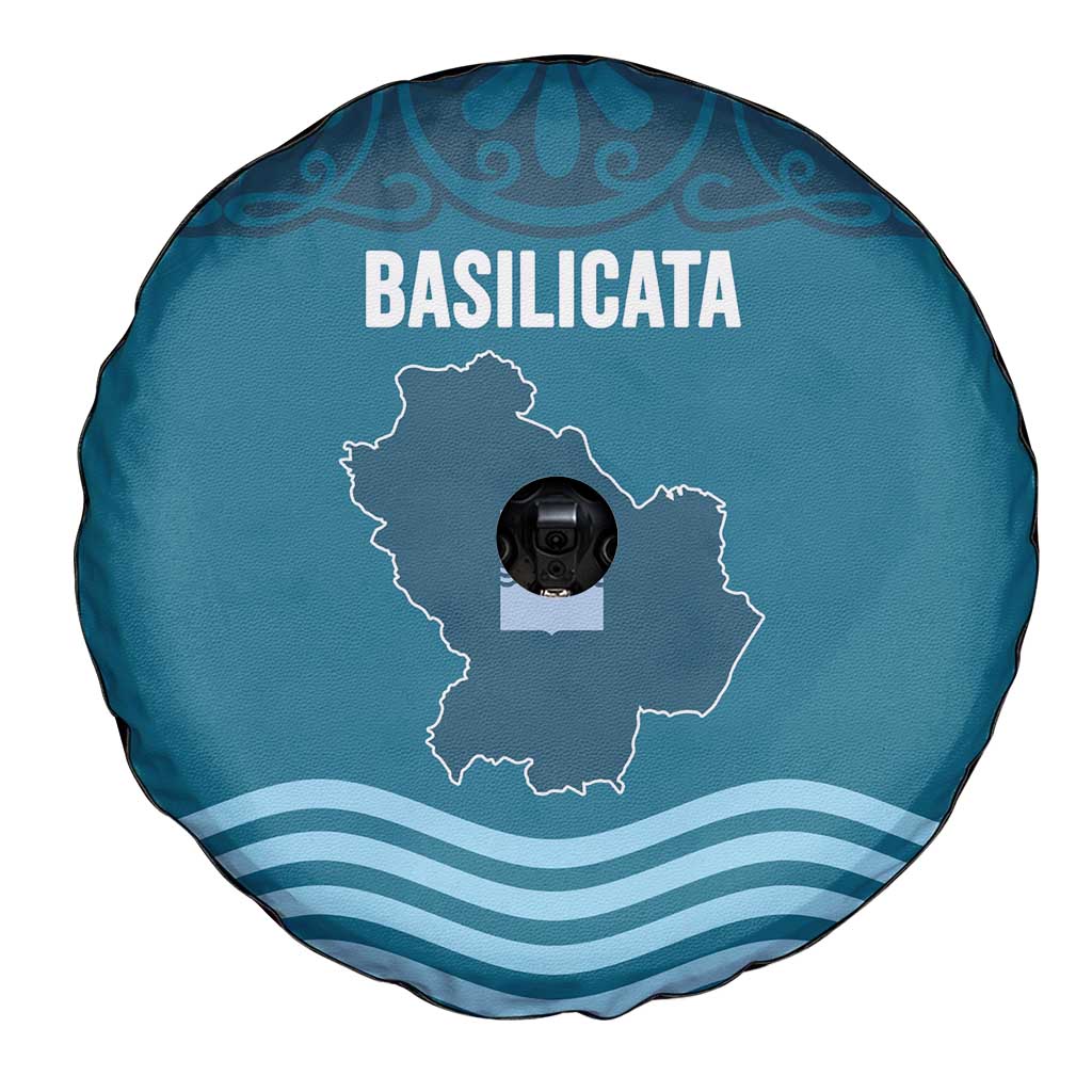 Italy Basilicata Spare Tire Cover Map With Flag Style LT19