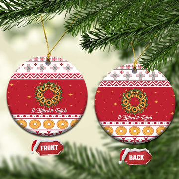 Malta Christmas Ceramic Ornament Maltese Honey Rings LT19