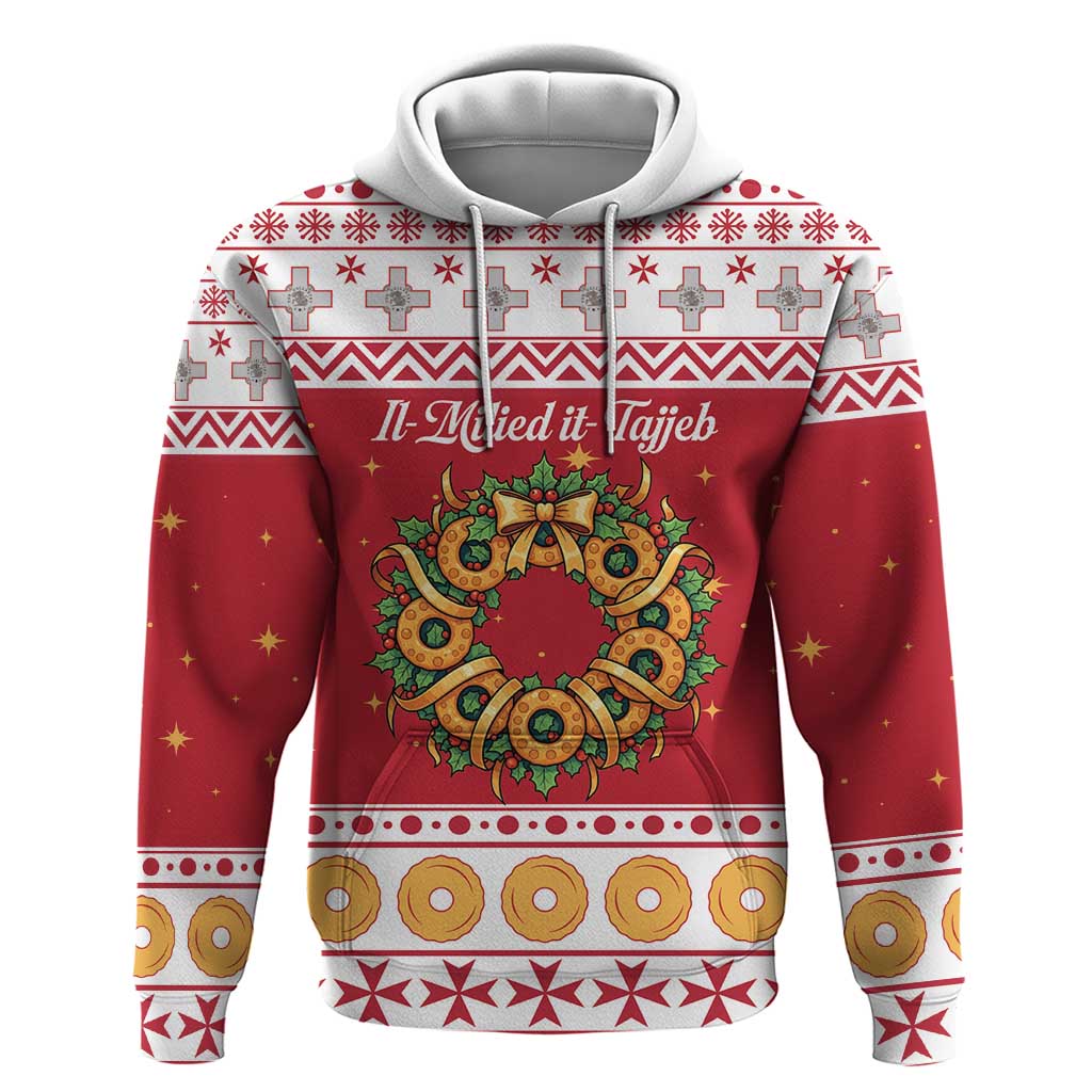Malta Christmas Hoodie Maltese Honey Rings LT19