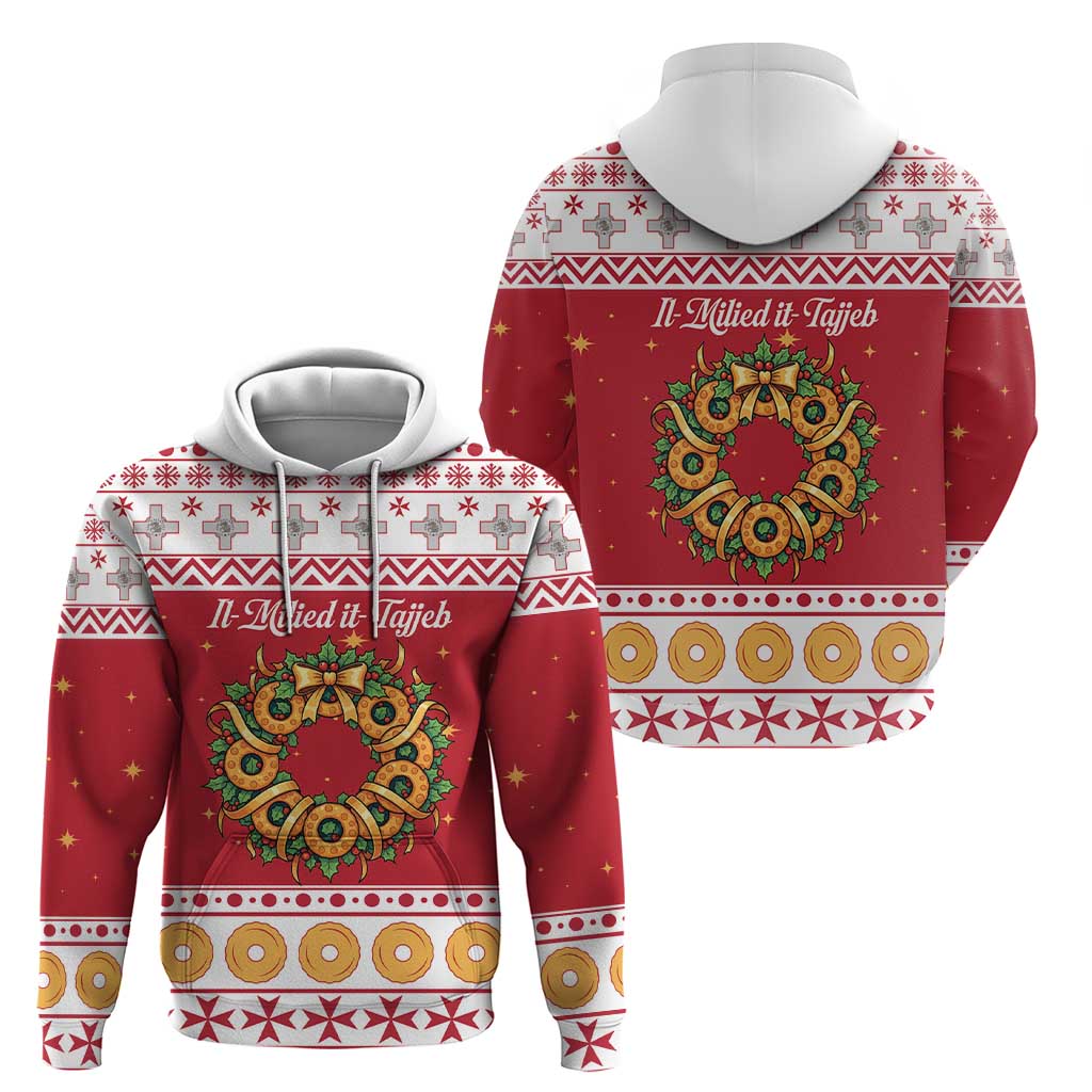 Malta Christmas Hoodie Maltese Honey Rings LT19