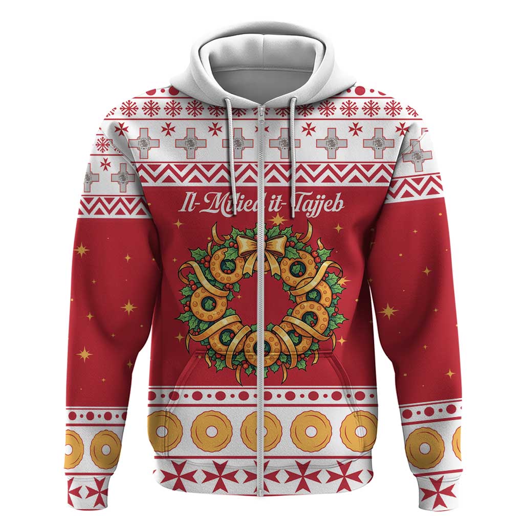 Malta Christmas Hoodie Maltese Honey Rings LT19