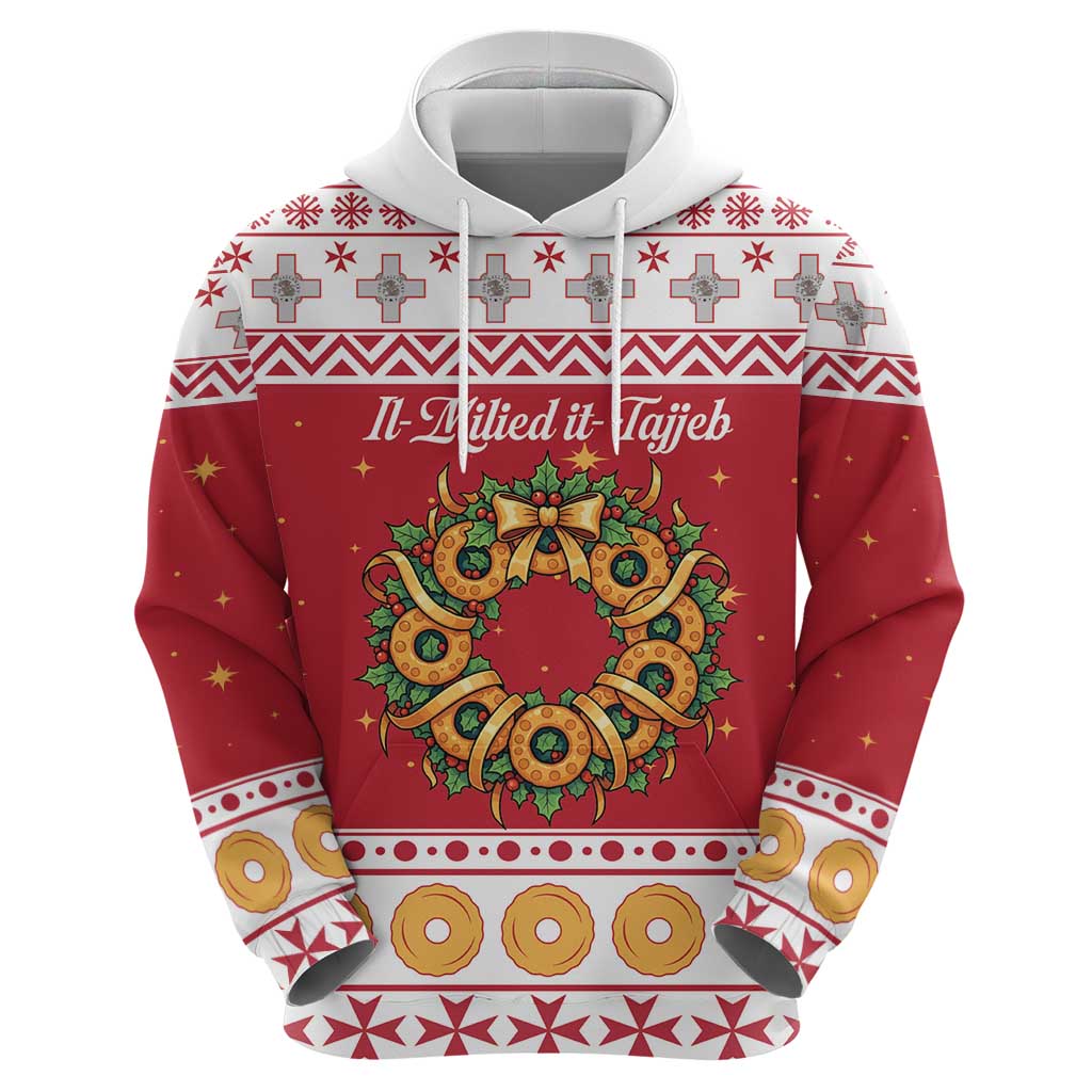 Malta Christmas Hoodie Maltese Honey Rings LT19