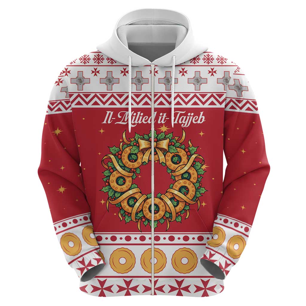 Malta Christmas Hoodie Maltese Honey Rings LT19
