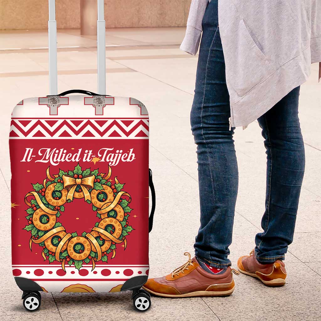 Malta Christmas Luggage Cover Maltese Honey Rings LT19