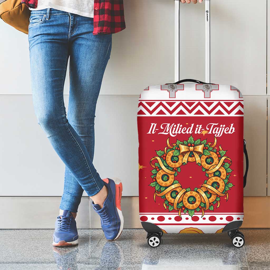 Malta Christmas Luggage Cover Maltese Honey Rings LT19