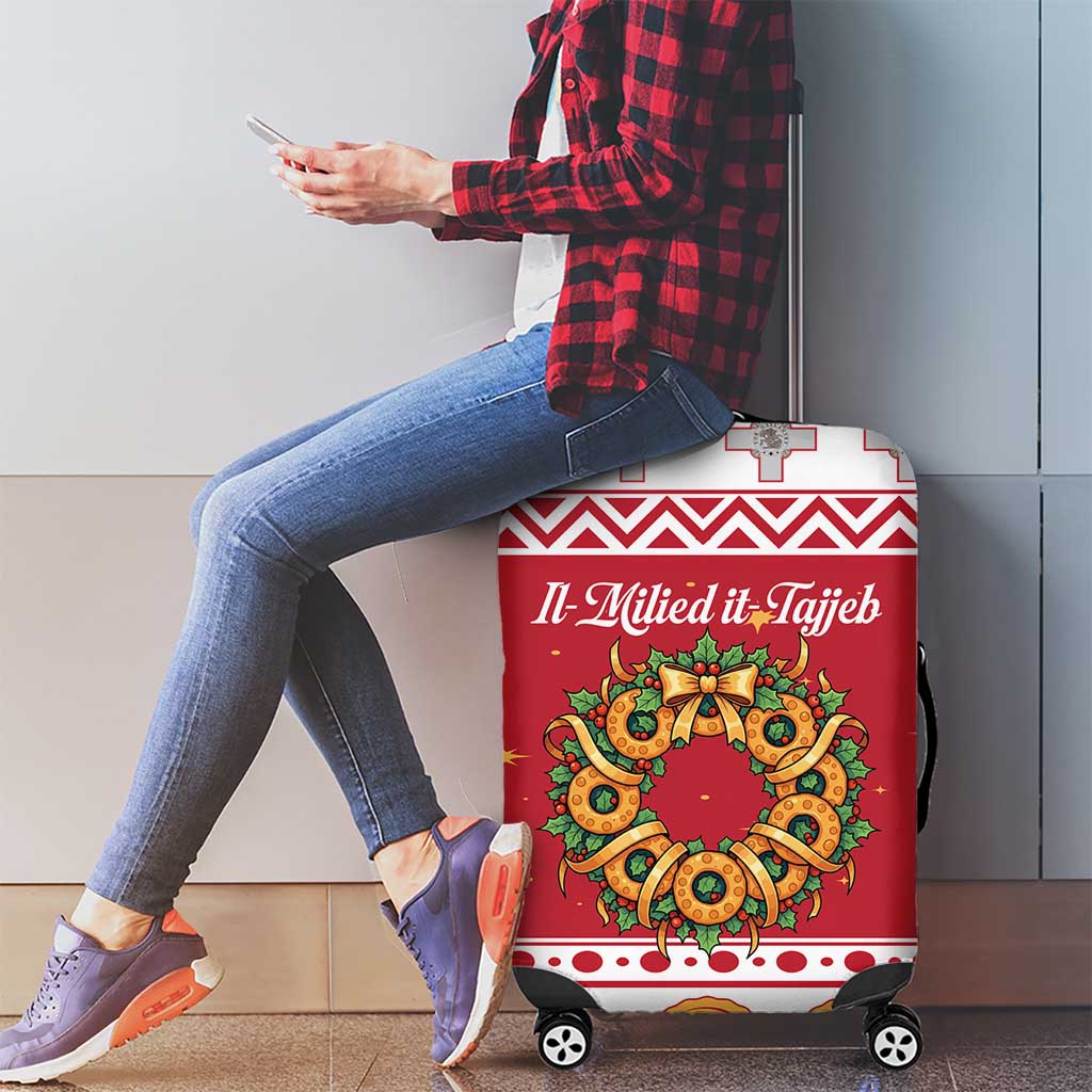Malta Christmas Luggage Cover Maltese Honey Rings LT19