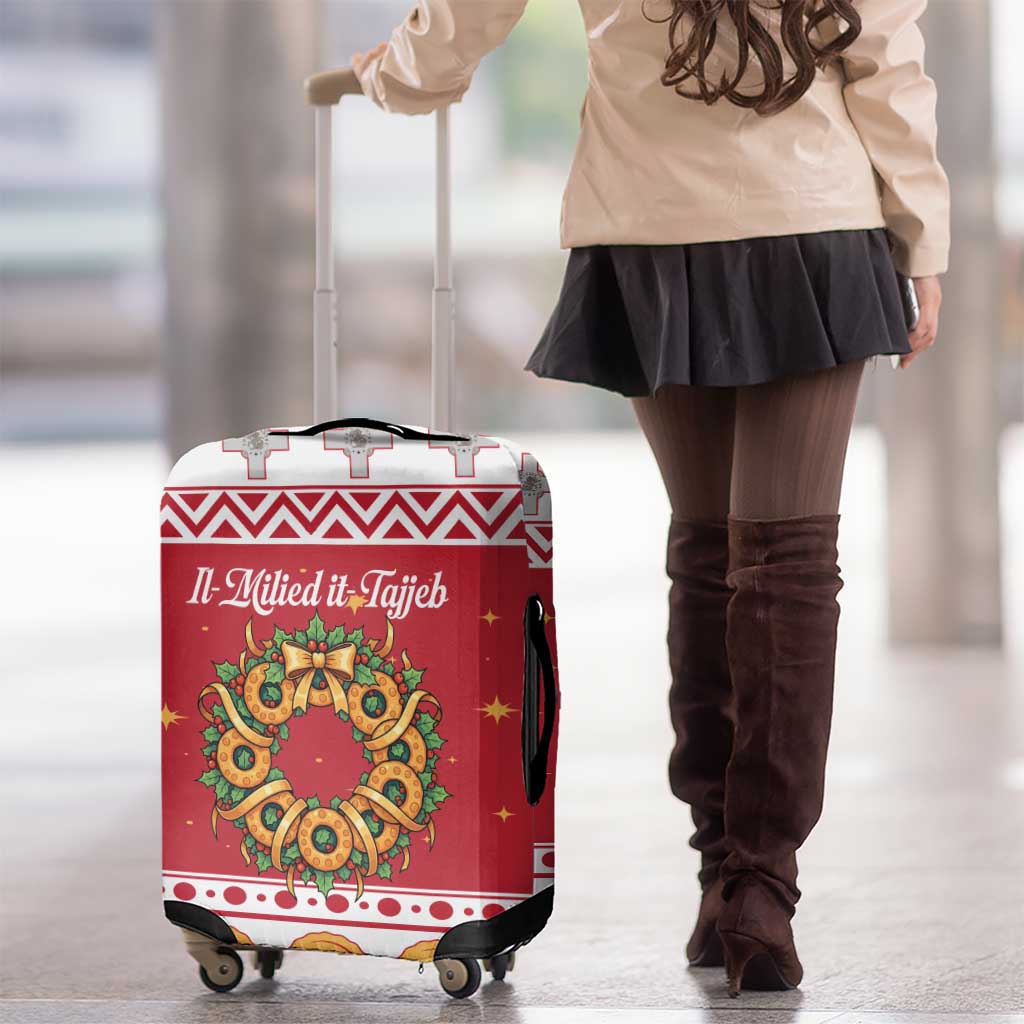Malta Christmas Luggage Cover Maltese Honey Rings LT19