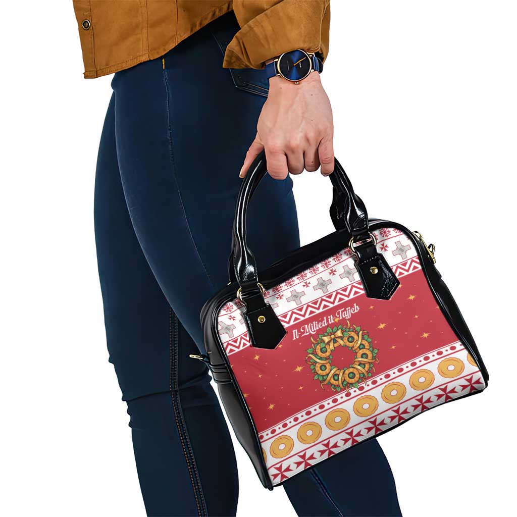 Malta Christmas Shoulder Handbag Maltese Honey Rings LT19