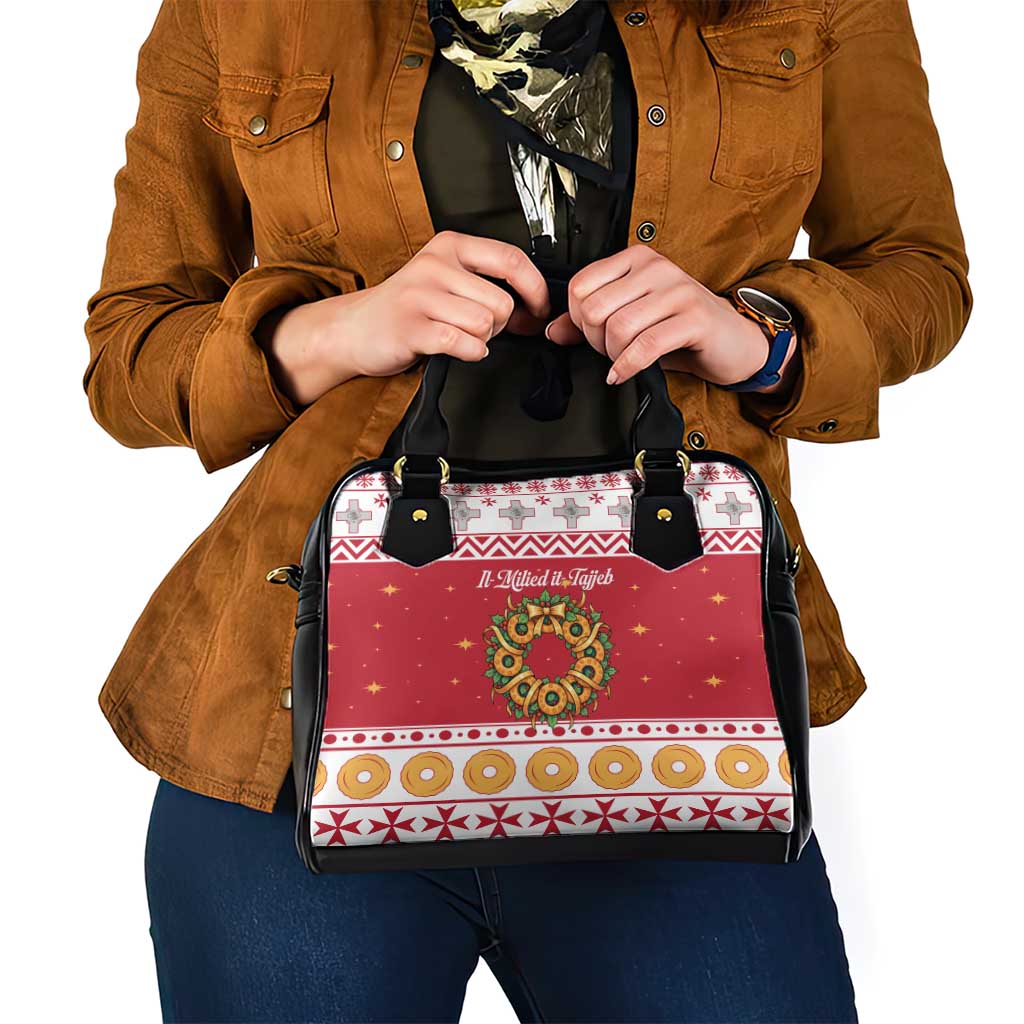 Malta Christmas Shoulder Handbag Maltese Honey Rings LT19