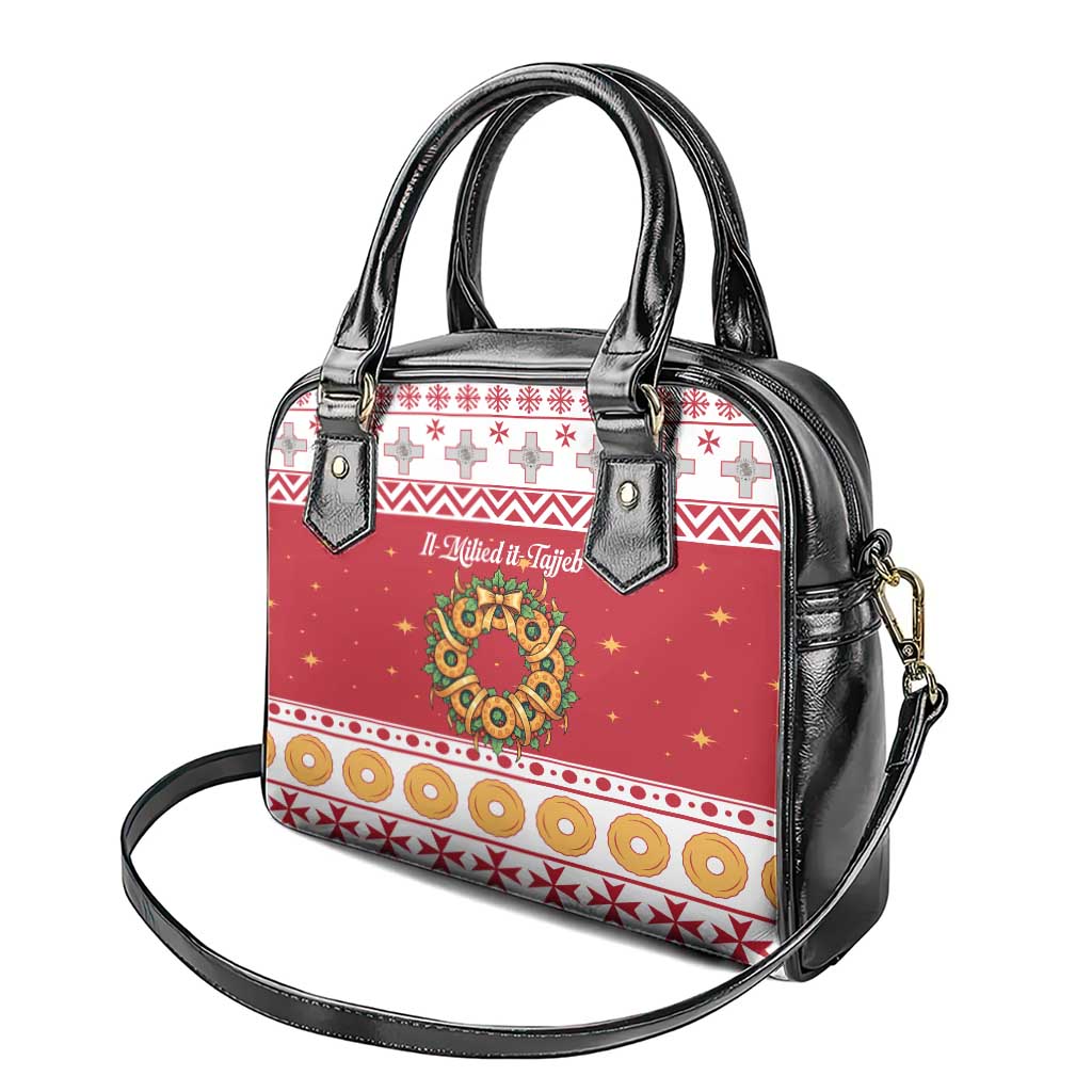 Malta Christmas Shoulder Handbag Maltese Honey Rings LT19