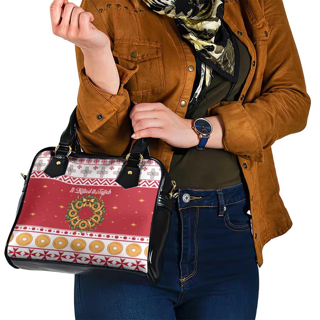 Malta Christmas Shoulder Handbag Maltese Honey Rings LT19