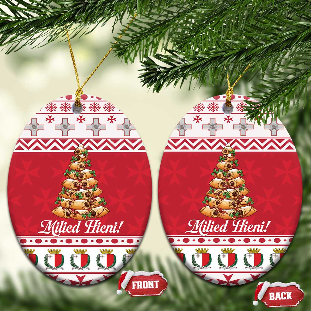 Traditional Maltese Imqaret Pastry Ceramic Ornament Malta Imqaret Christmas Tree LT19