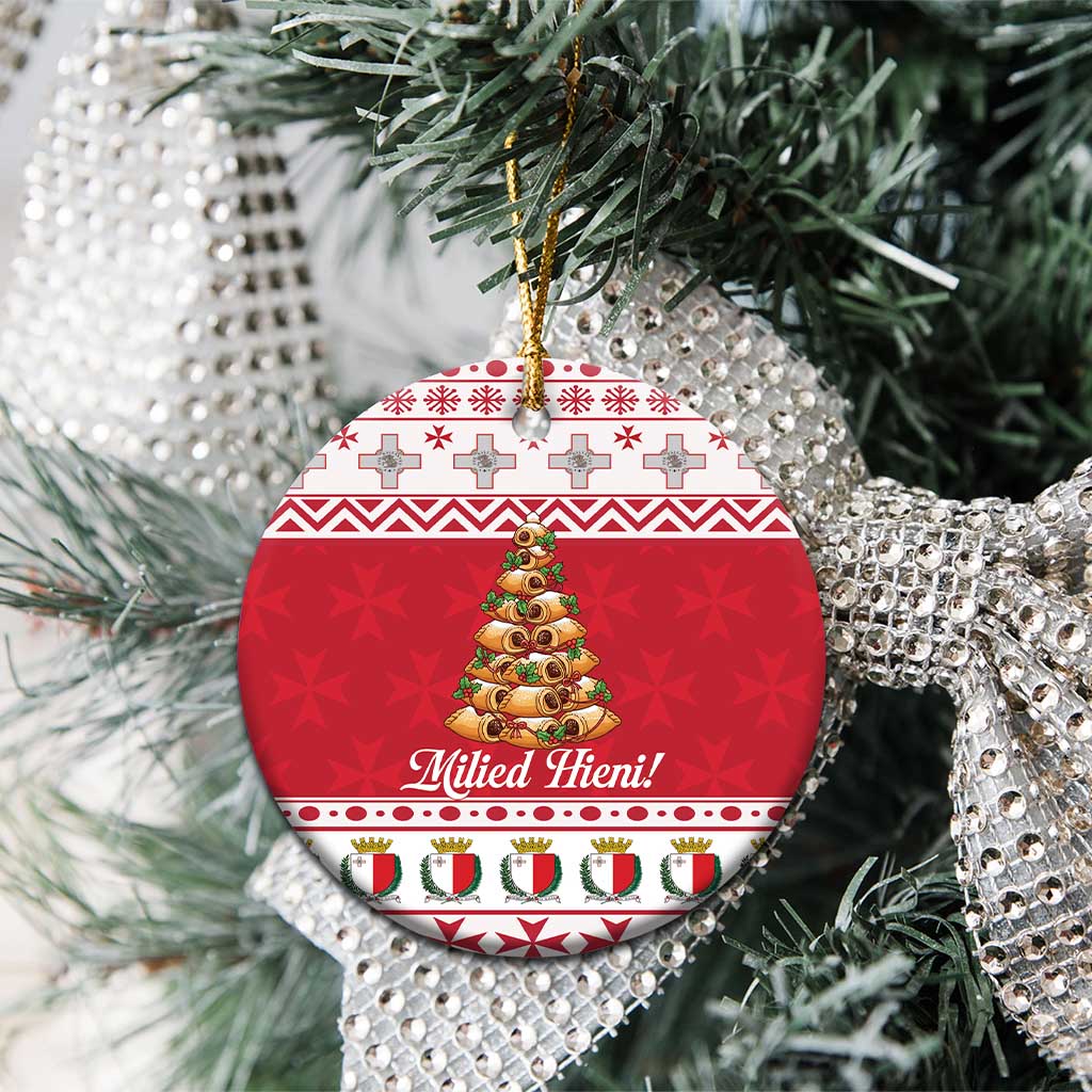 Traditional Maltese Imqaret Pastry Ceramic Ornament Malta Imqaret Christmas Tree LT19