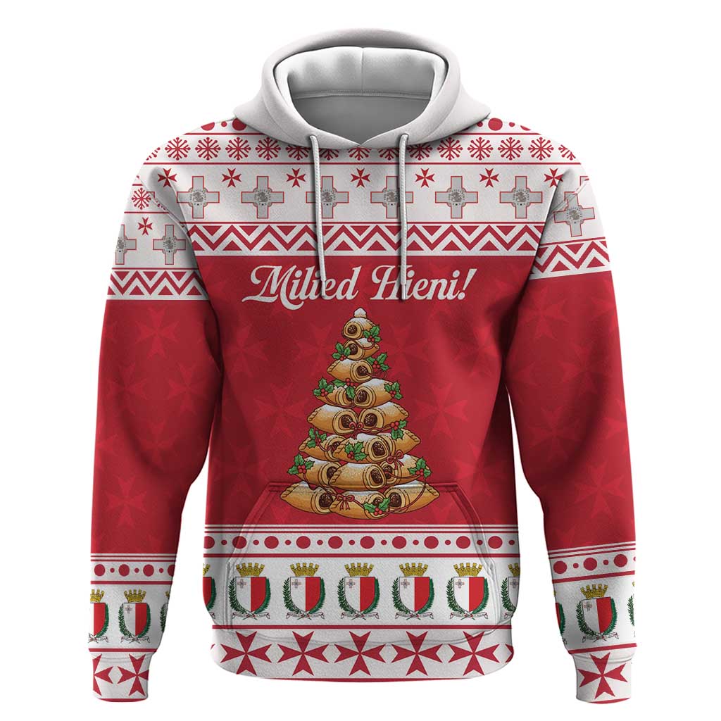 Traditional Maltese Imqaret Pastry Hoodie Malta Imqaret Christmas Tree LT19